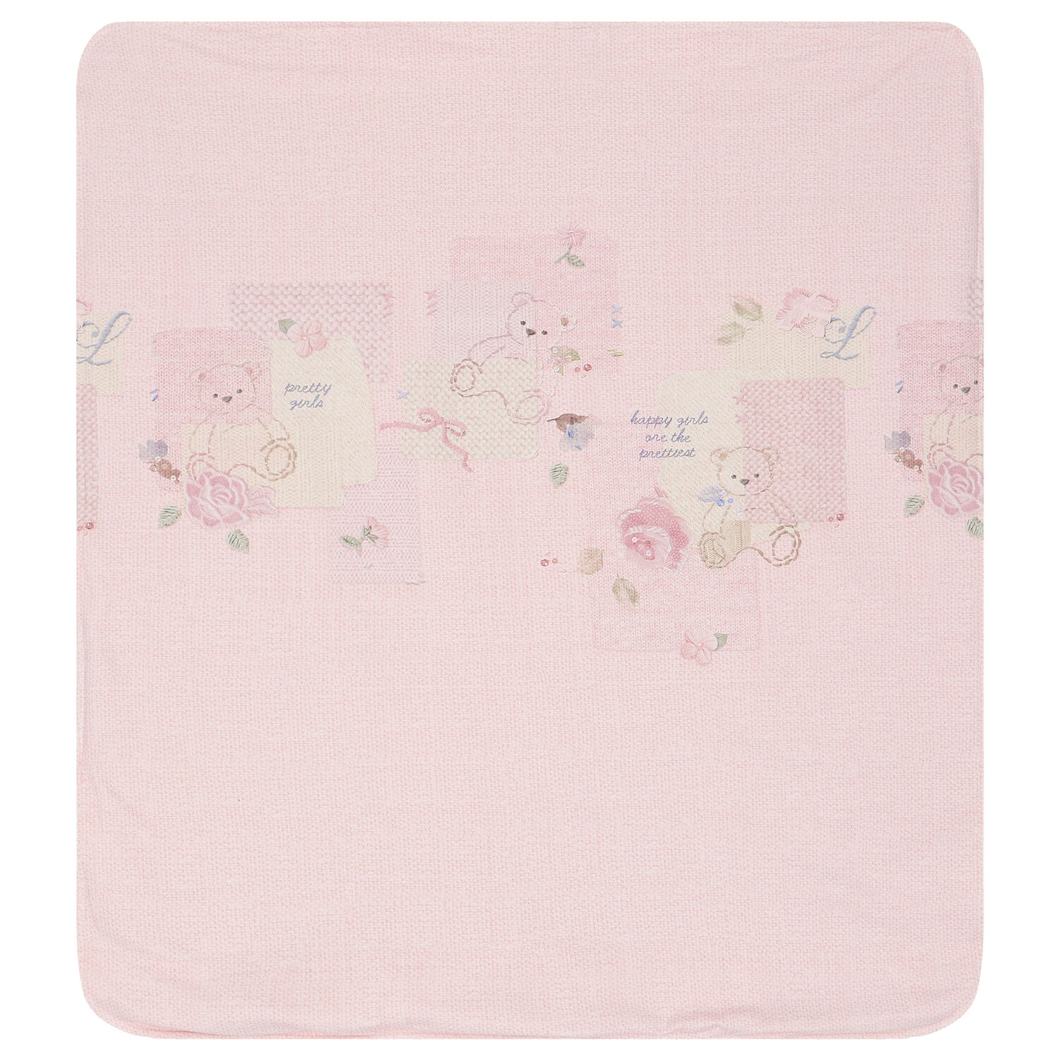 Girls Pink Baby Blanket, 1, hi-res